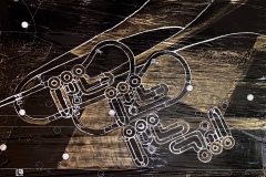 „Sound Of“, смесена техника, 100/70 см., 2019 г.