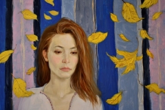 "Падащи листа", масло, 85х60 см